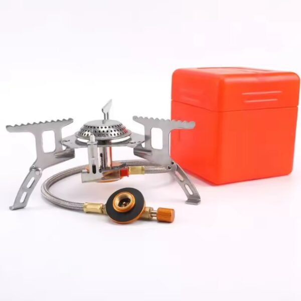 Mini Camping Windproof Stove 5800W Portable Outdoor Gas Stove Foldable Burner Hiking Equipment Picnic Barbecue Cooking Equipment