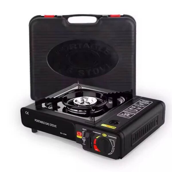 Portable camping butane propane stove for hike picnic outdoor cooking stove with light weight high quality safety design with carrying suitcase