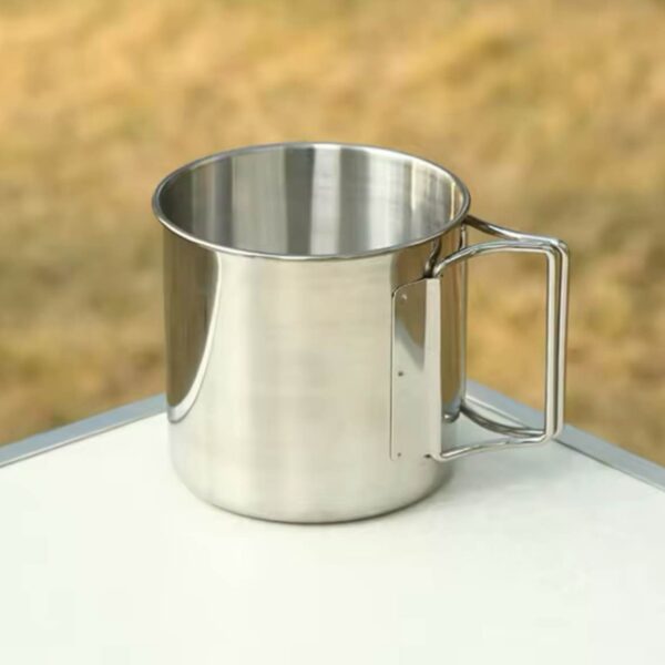 Adventure hub Stainless Steel Collapsible Cup Camping Cookware Expandable Cup Teacups Portable Outdoor Travel Camping Mugs foldable portable mug cup camping mug outdoor mugs aluminum stainless steel high quality outdoor mugs