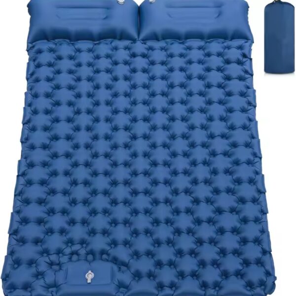 Adventure hub Camping Air Matt Double Sleeping Pad Inflatable Air Mat with Pillow Air Mattress Waterproof Folding Sleeping Mat