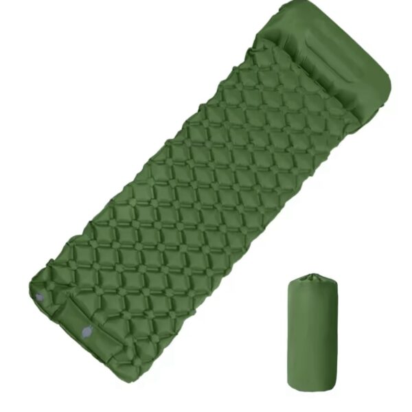 Single person foot pump inflatable sleeping mattress