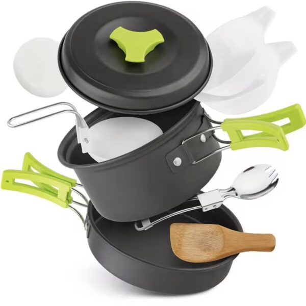 Camping cooking set without kettle